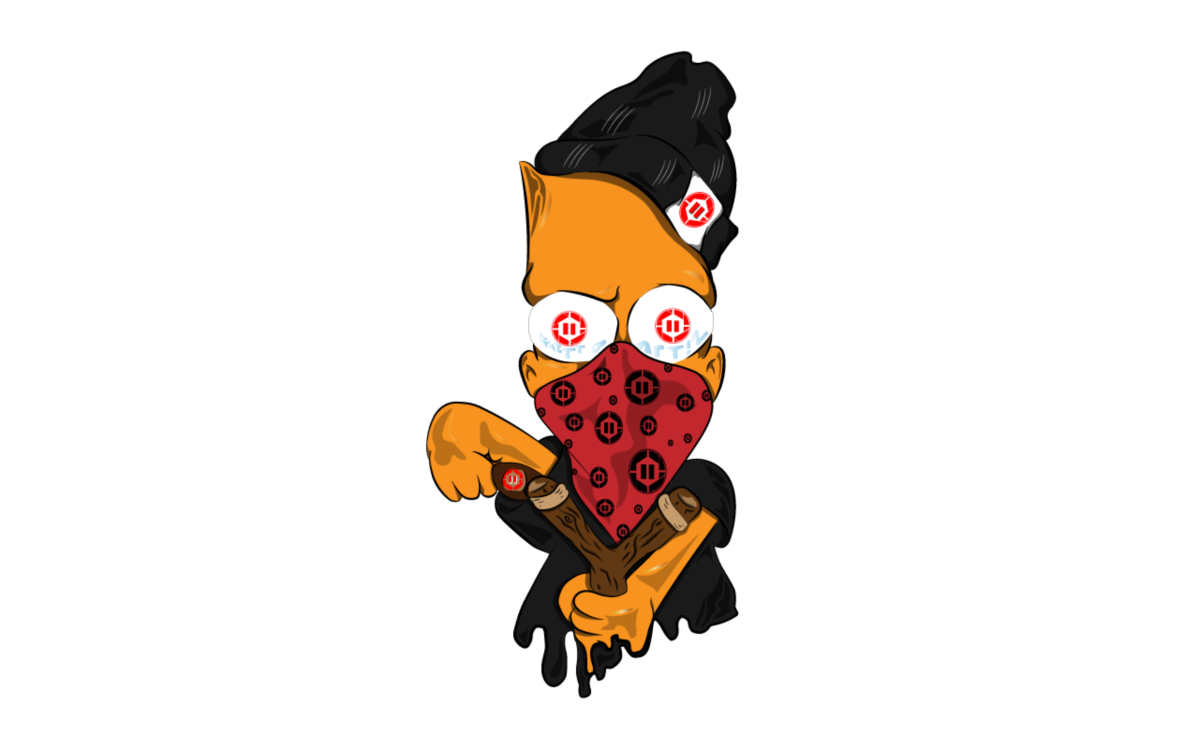 Ghetto Bronx Graffiti Cartoon Renders — Original Vector Art by Pause One