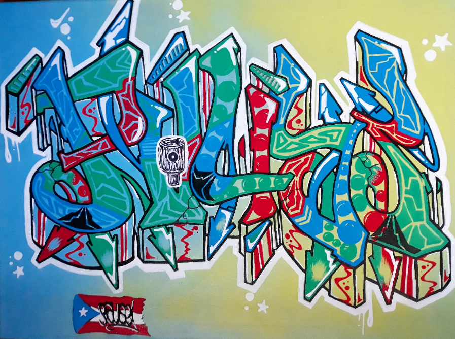 Bronx Die Hard 90s — Original Graffiti Canvas by Pause One